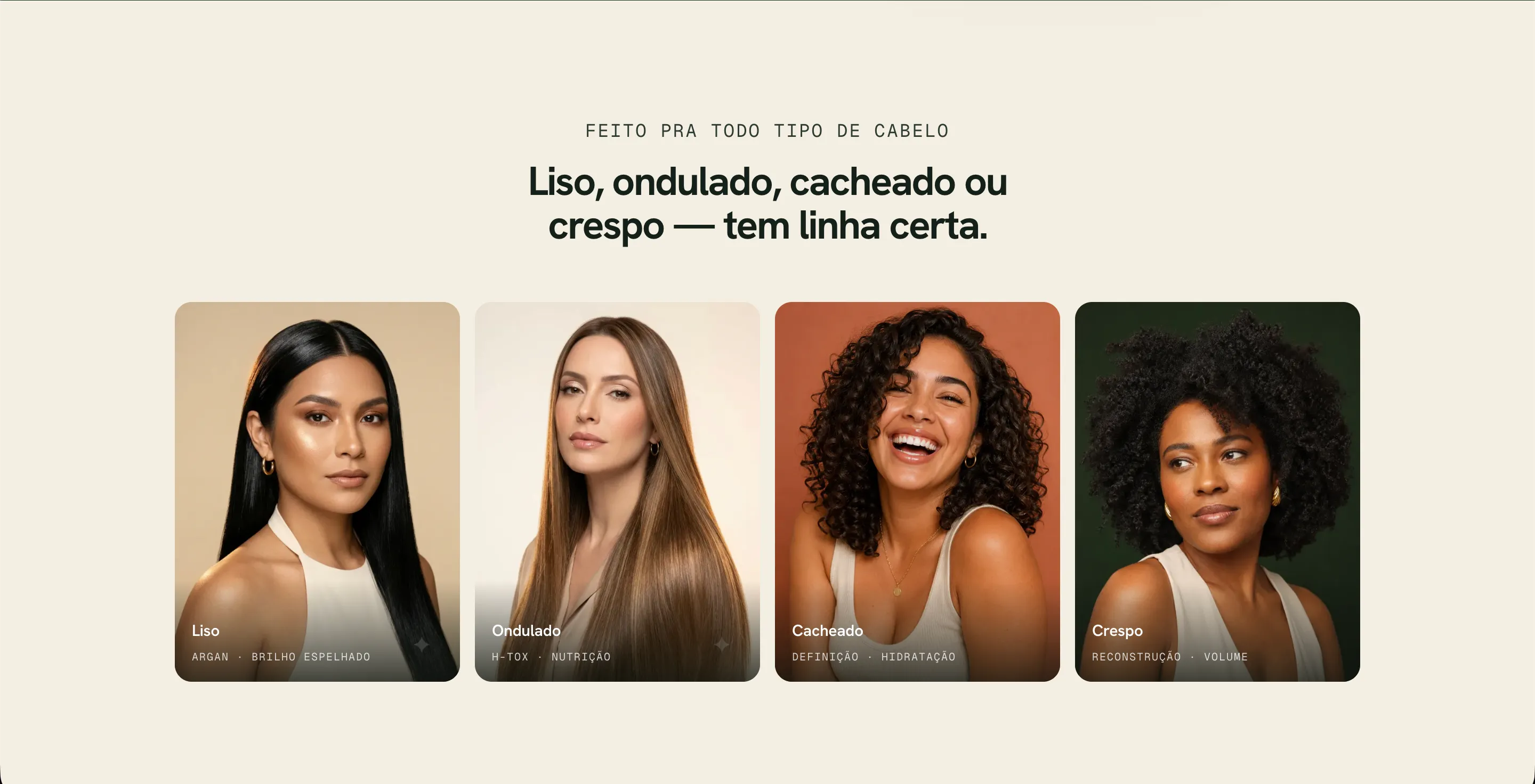Hadar — tipos de cabelo
